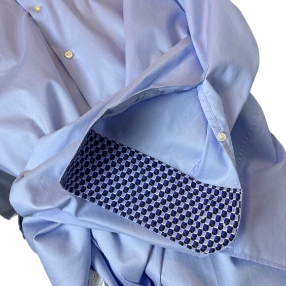 Boss Mens Slim Fit Easy Iron Dress Shirt XL Light Blue - Picture 6 of 7